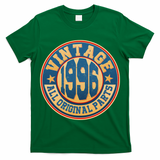 30th Birthday Vintage 1996 All Original Parts Shield Emblem  T-Shirt