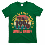 30th Birthday Vintage 1996 30 Years Of Being Awesome Limited Edition  T-Shirt