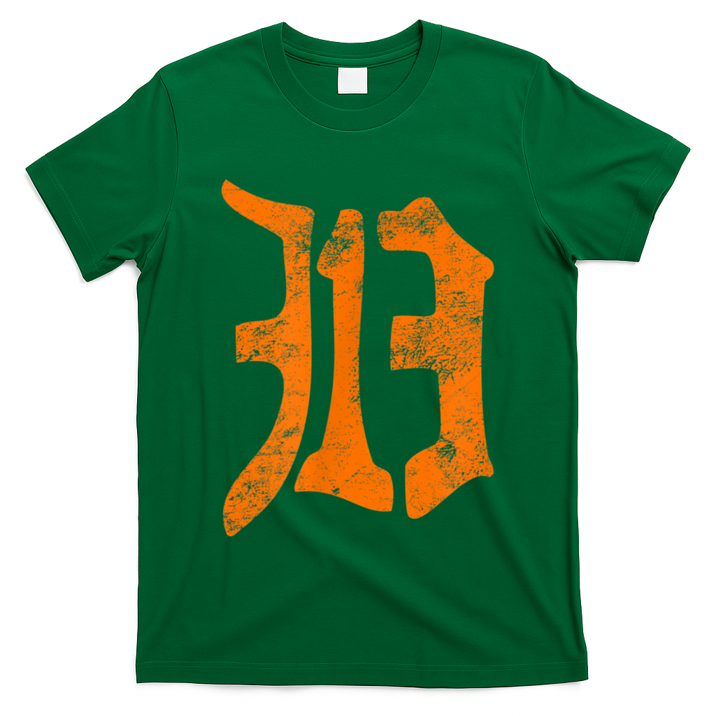 313 Detroit Michigan Vintage Old English D Area Code T-Shirt