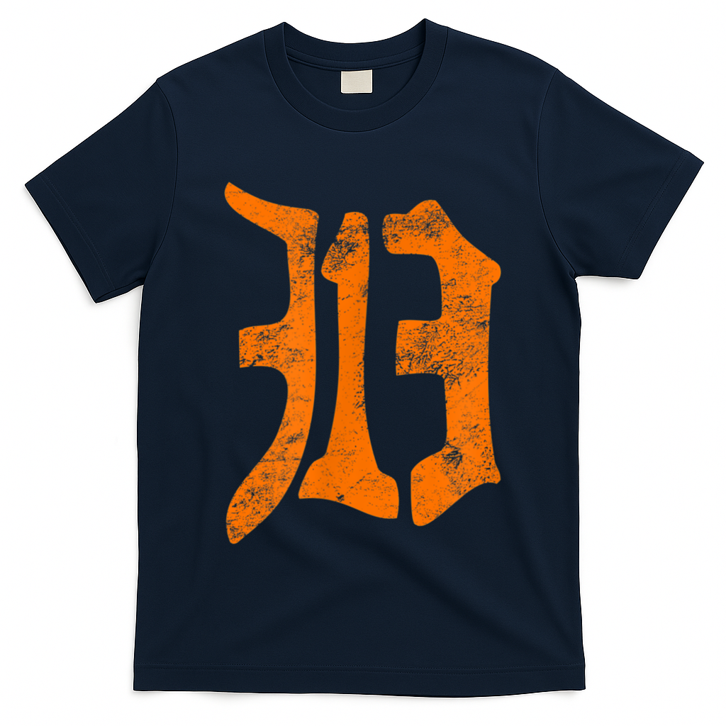 313 Detroit Michigan Vintage Old English D Area Code T-Shirt