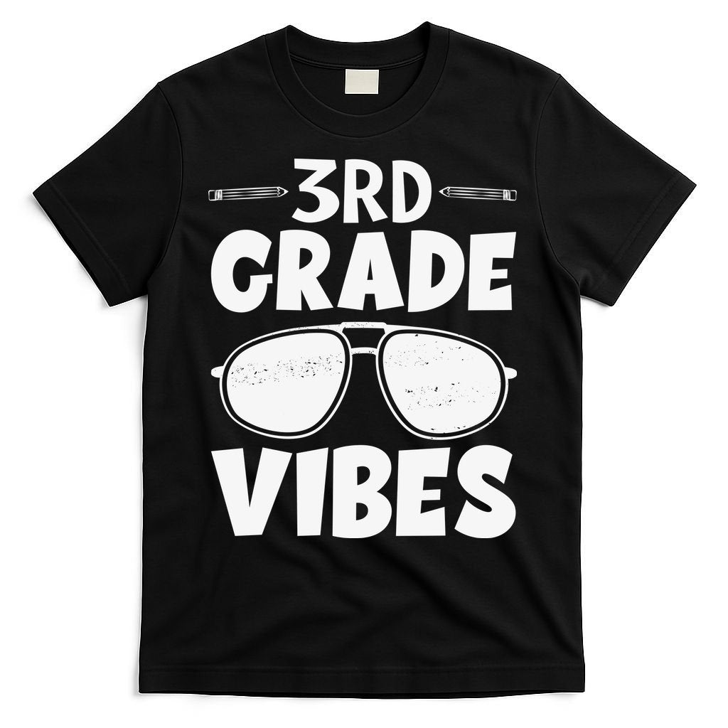 3rd Grade Vibers Glassess Teacher Student Back To School T-Shirt
