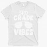 3rd Grade Vibers Glassess Teacher Student Back To School T-Shirt