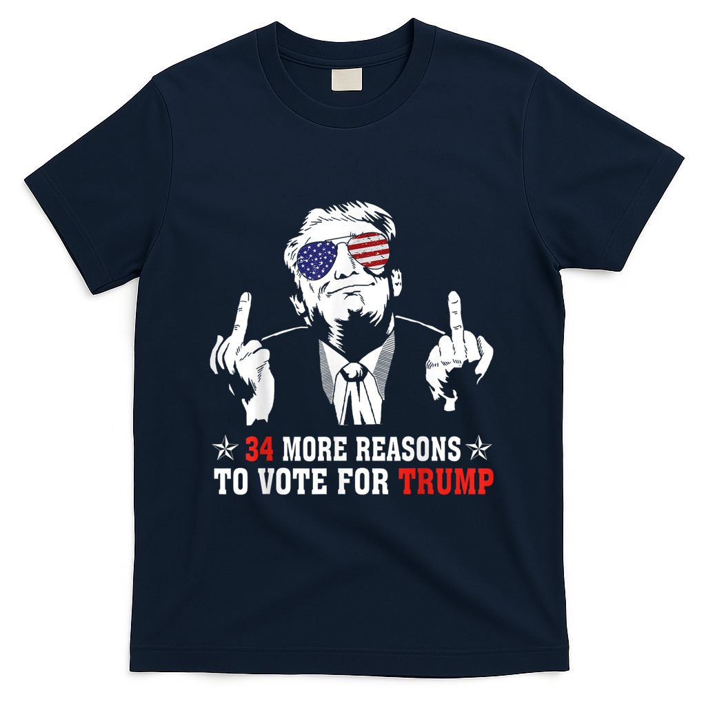 34 More Reasons To Vote For Trump Usa Flag 4th Of July T-Shirt