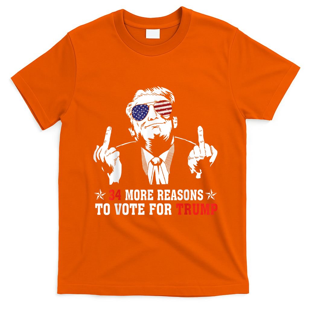 34 More Reasons To Vote For Trump Usa Flag 4th Of July T-Shirt