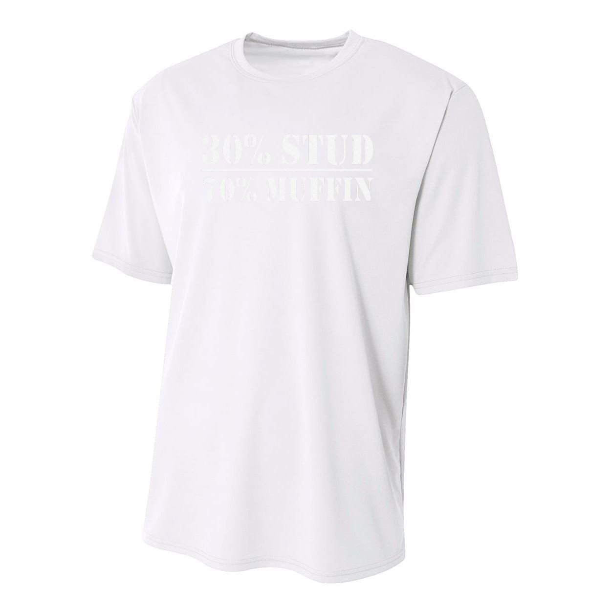 30 Stud 70 Muffin Funny Valentines Day Stud Muffin Youth Performance Sprint T-Shirt