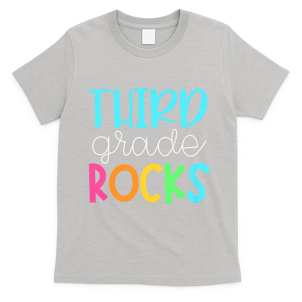 3rd Teacher Team Third Grade Rocks First Day Of Back To School T-Shirt