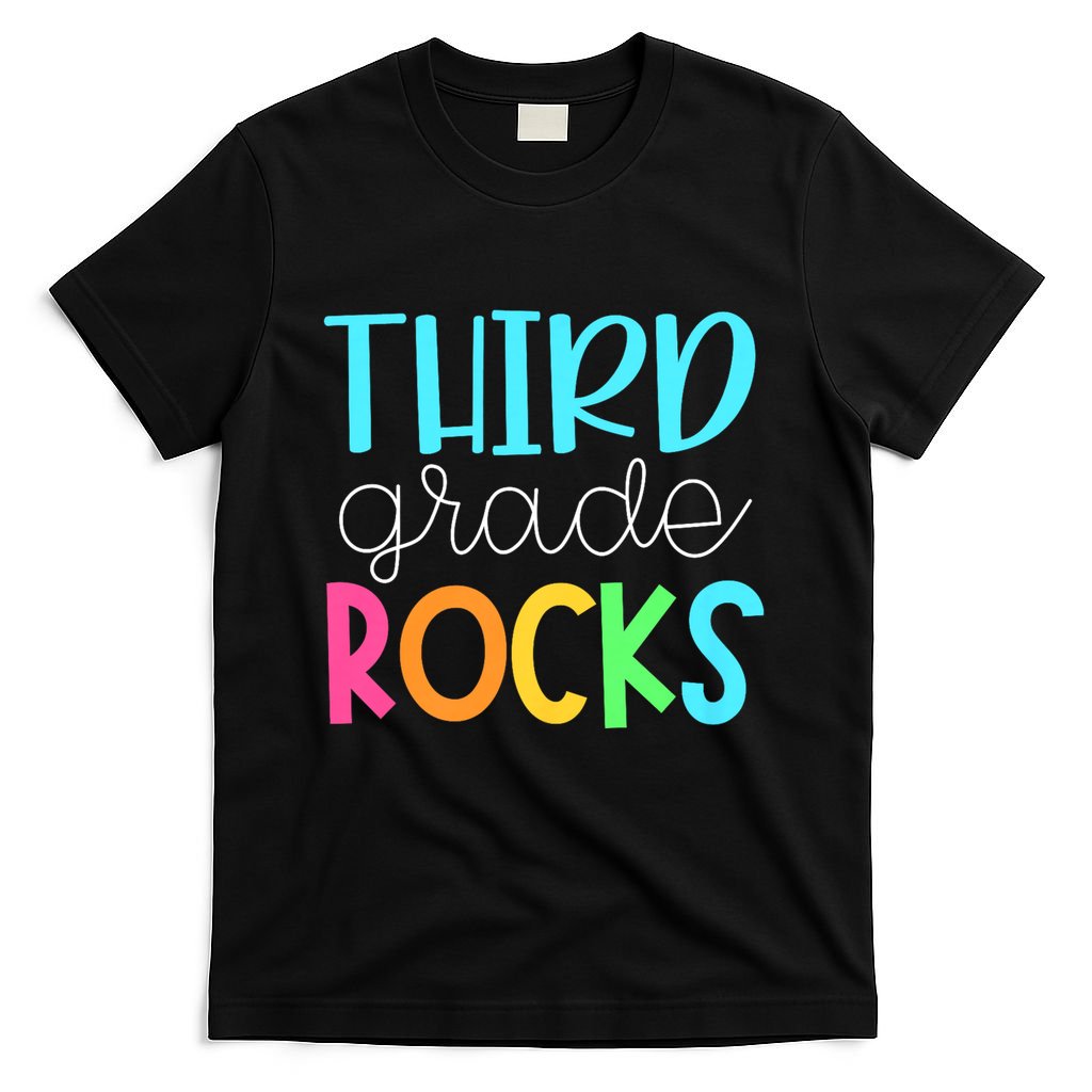 3rd Teacher Team Third Grade Rocks First Day Of Back To School T-Shirt