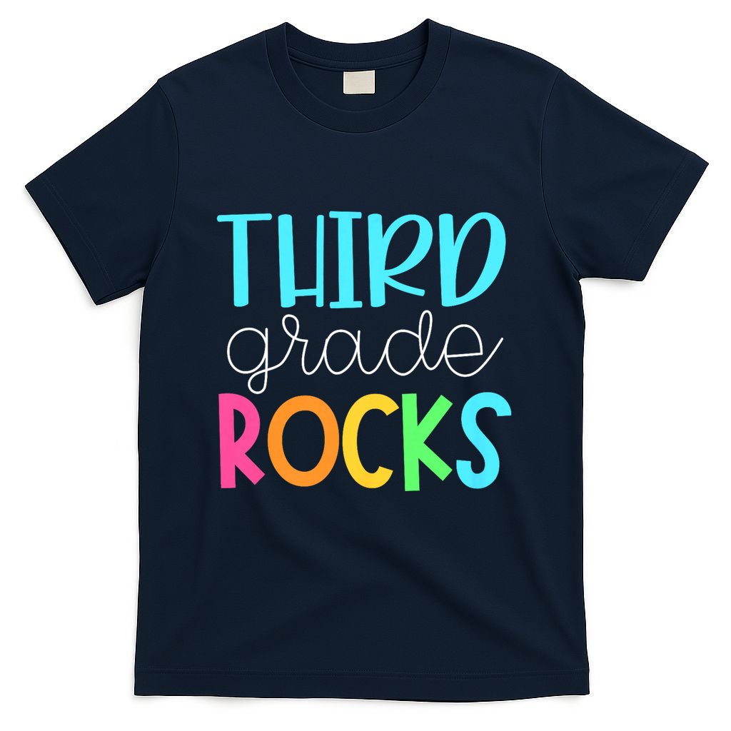 3rd Teacher Team Third Grade Rocks First Day Of Back To School T-Shirt