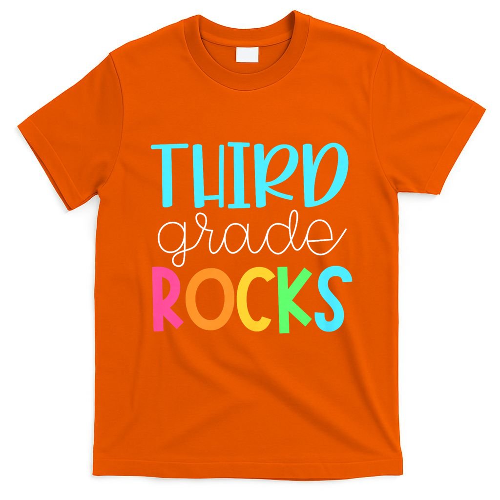 3rd Teacher Team Third Grade Rocks First Day Of Back To School T-Shirt
