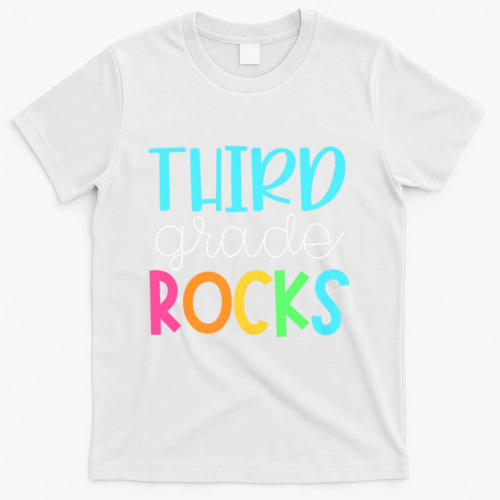 3rd Teacher Team Third Grade Rocks First Day Of Back To School T-Shirt