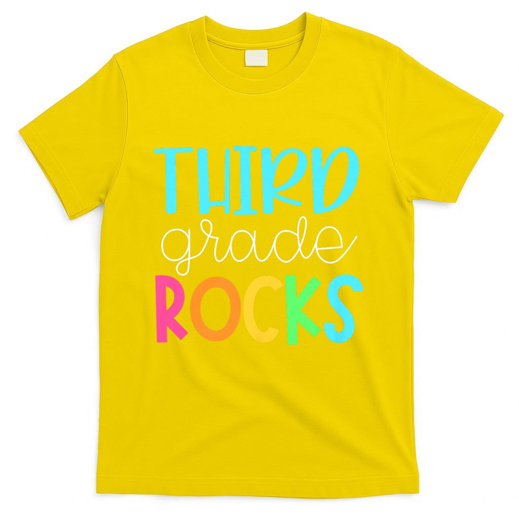 3rd Teacher Team Third Grade Rocks First Day Of Back To School T-Shirt
