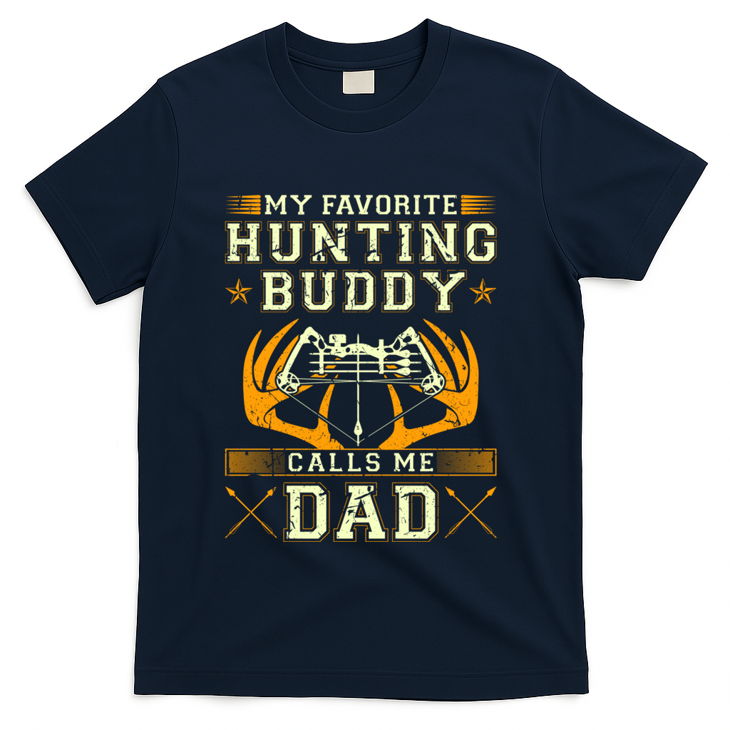 Father Son Matching Hunting Buddies Hunting Dad Cute Gift T-Shirt