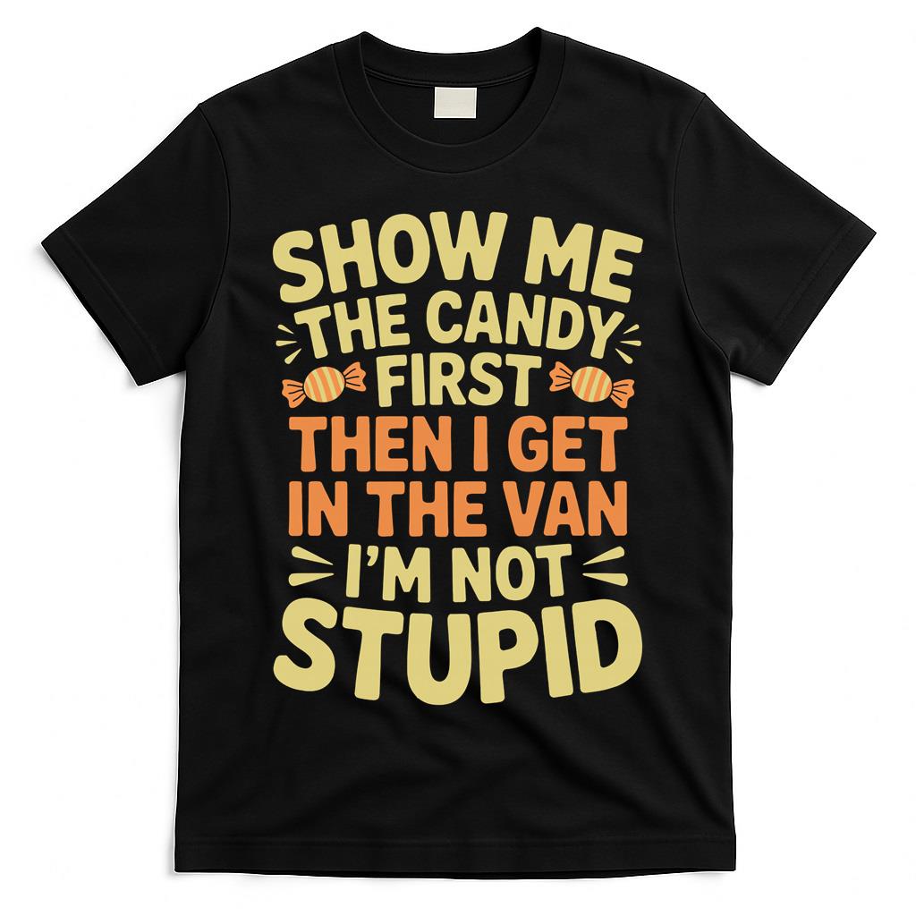 Show Me The Candy First Funny Halloween Trick or Treat Van Long Sleeve T-Shirt