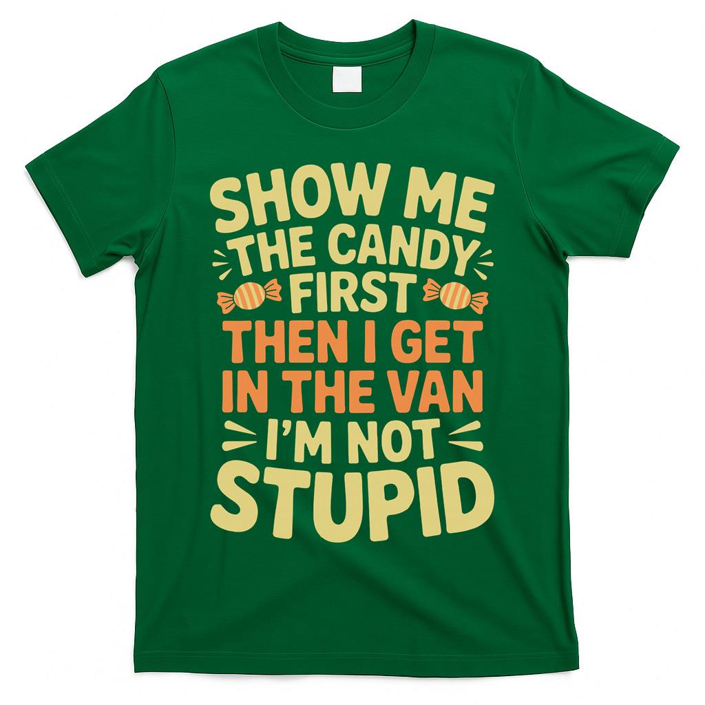 Show Me The Candy First Funny Halloween Trick or Treat Van Long Sleeve T-Shirt