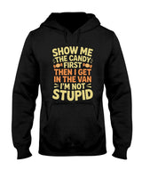 Show Me The Candy First Funny Halloween Trick or Treat Van Long Sleeve T-Shirt