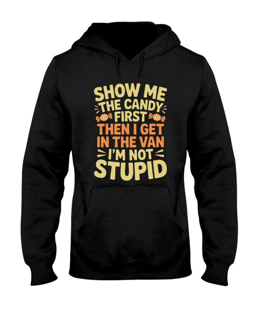 Show Me The Candy First Funny Halloween Trick or Treat Van Long Sleeve T-Shirt