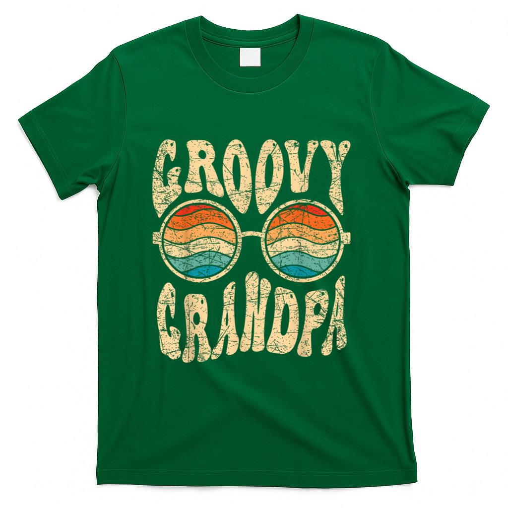 Retro Nostalgia - Groovy Grandpa 70s Aesthetic Nostalgia 1970's Retro Grandpa T-Shirt