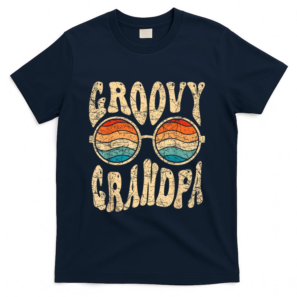Retro Nostalgia - Groovy Grandpa 70s Aesthetic Nostalgia 1970's Retro Grandpa T-Shirt