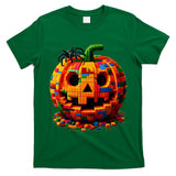 Halloween Master Builder Pumpkin Kids Building Blocks Bricks T-Shirt