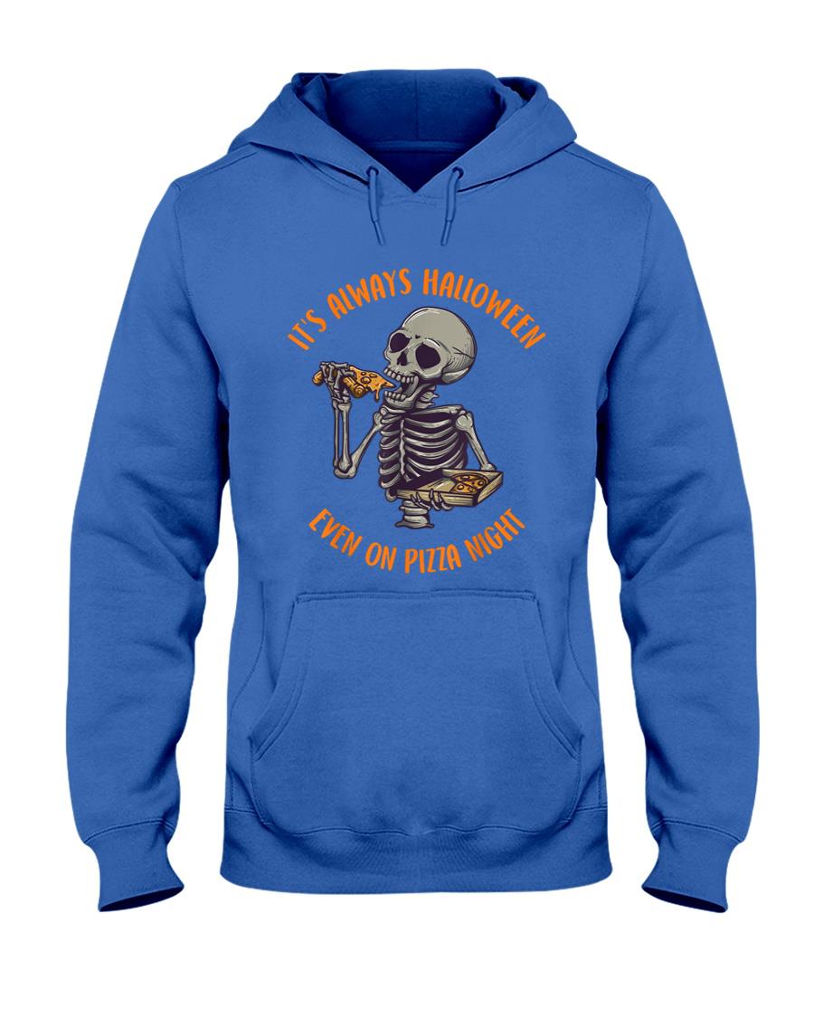 Its Always Halloween Skelton Trick Or Treat Pizza October T-Shirt