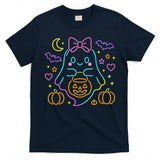 Cute Neon Ghost Halloween Oversized T-Shirt