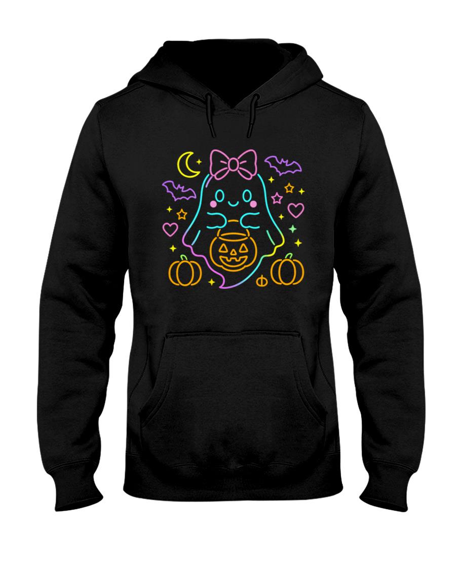 Cute Neon Ghost Halloween Oversized T-Shirt