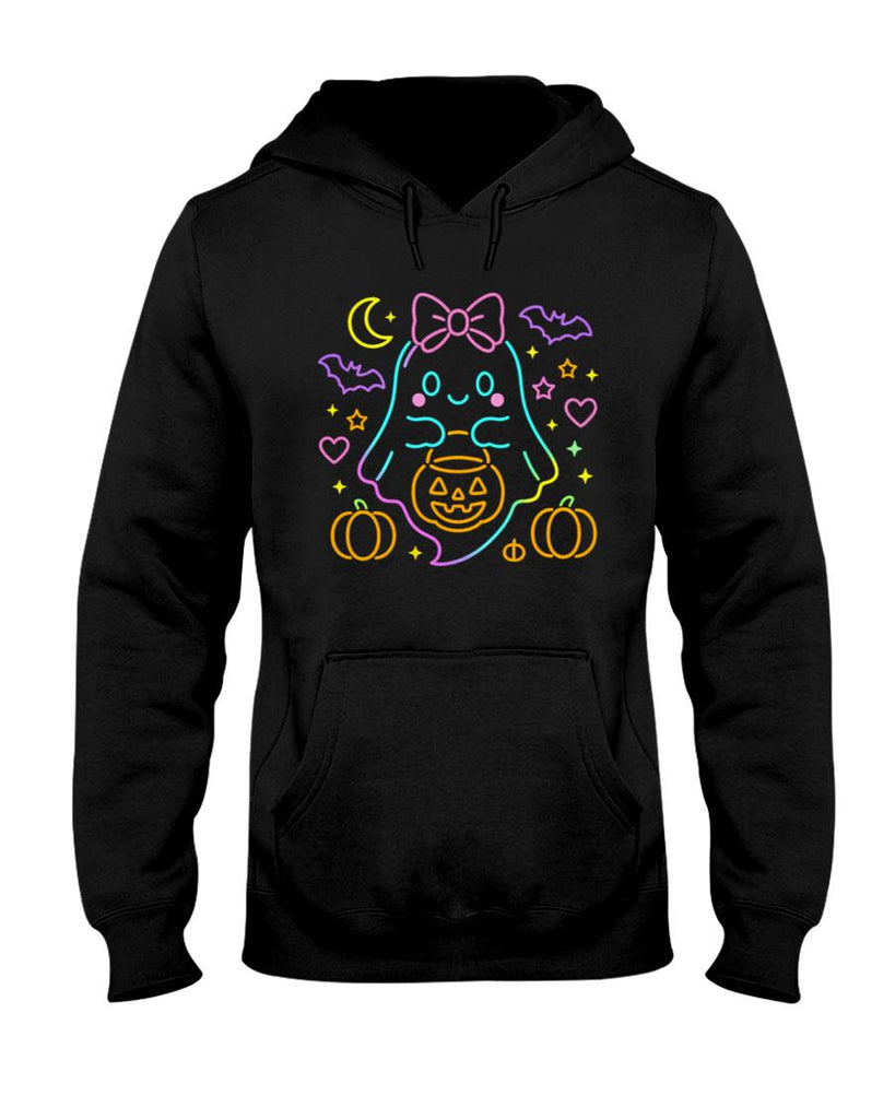 Cute Neon Ghost Halloween Oversized T-Shirt