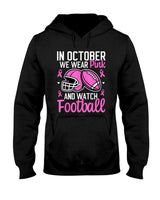 in October We Wear Pink Football Breast Cancer Awareness T-Shirt_1