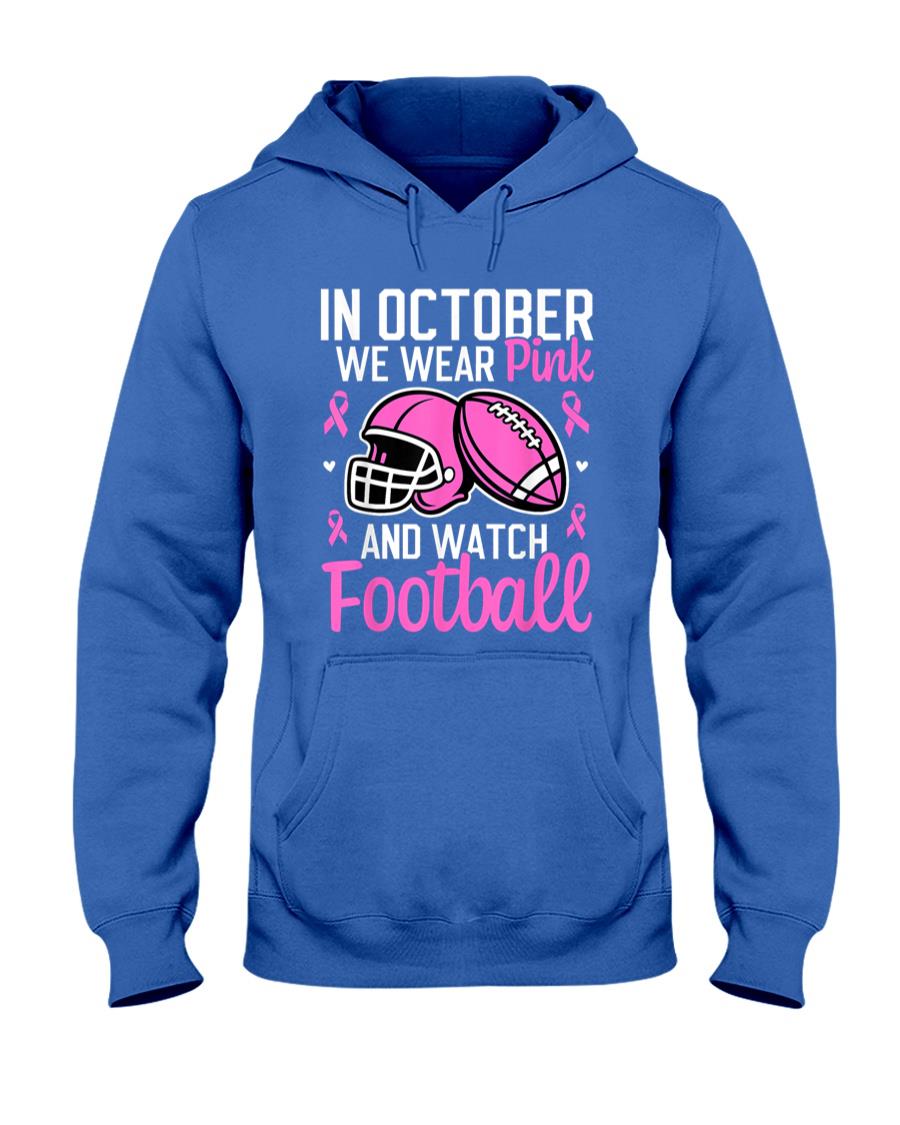 in October We Wear Pink Football Breast Cancer Awareness T-Shirt_1