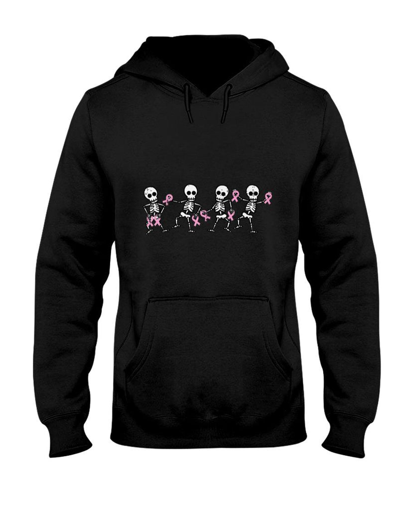 Breast Cancer Skeletons Dancing Awareness Men Women Kids T-Shirt