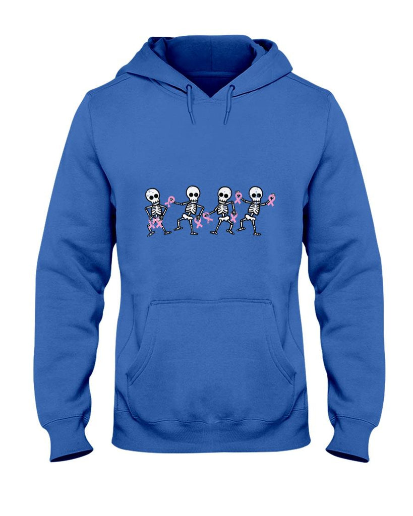 Breast Cancer Skeletons Dancing Awareness Men Women Kids T-Shirt