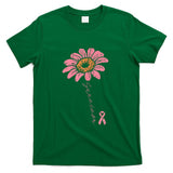 Sunflower Pink Ribbon Breast Cancer Survivor Awareness Women T-Shirt