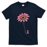Sunflower Pink Ribbon Breast Cancer Survivor Awareness Women T-Shirt