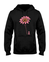 Sunflower Pink Ribbon Breast Cancer Survivor Awareness Women T-Shirt