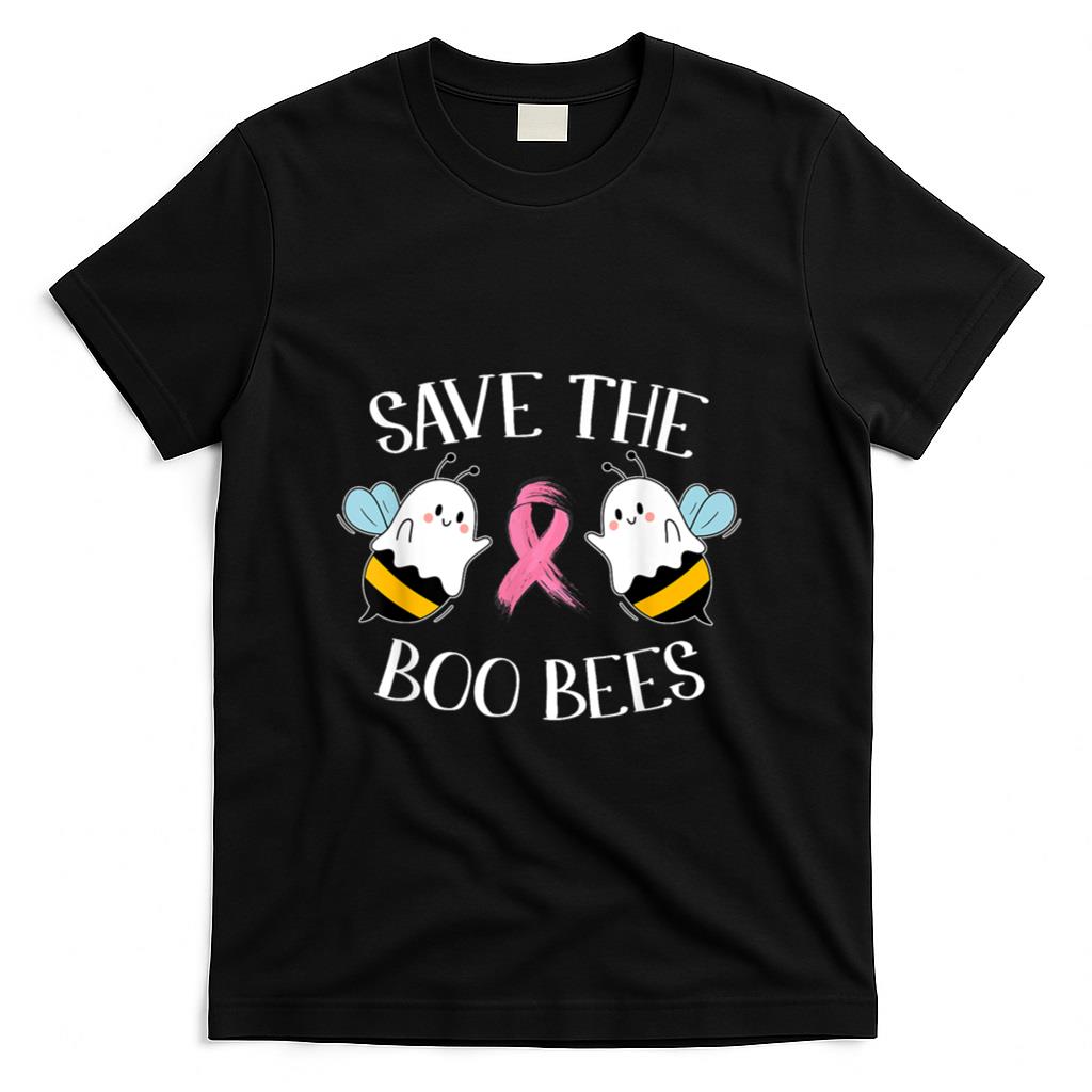 Save The Boo-Bees Lazy Halloween Costume Breast Cancer T-Shirt