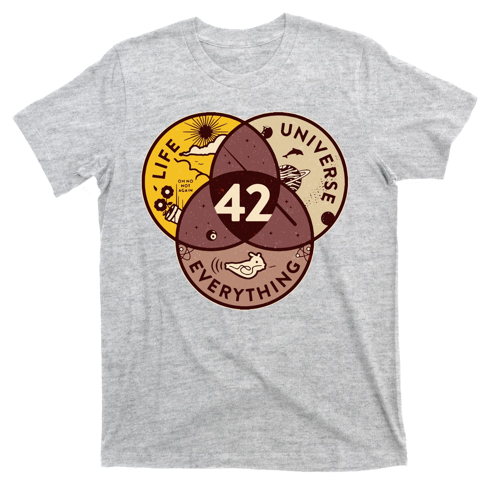 42 Answers To Life Universe Everything Hitchhikers Galaxy Guide T-Shirt