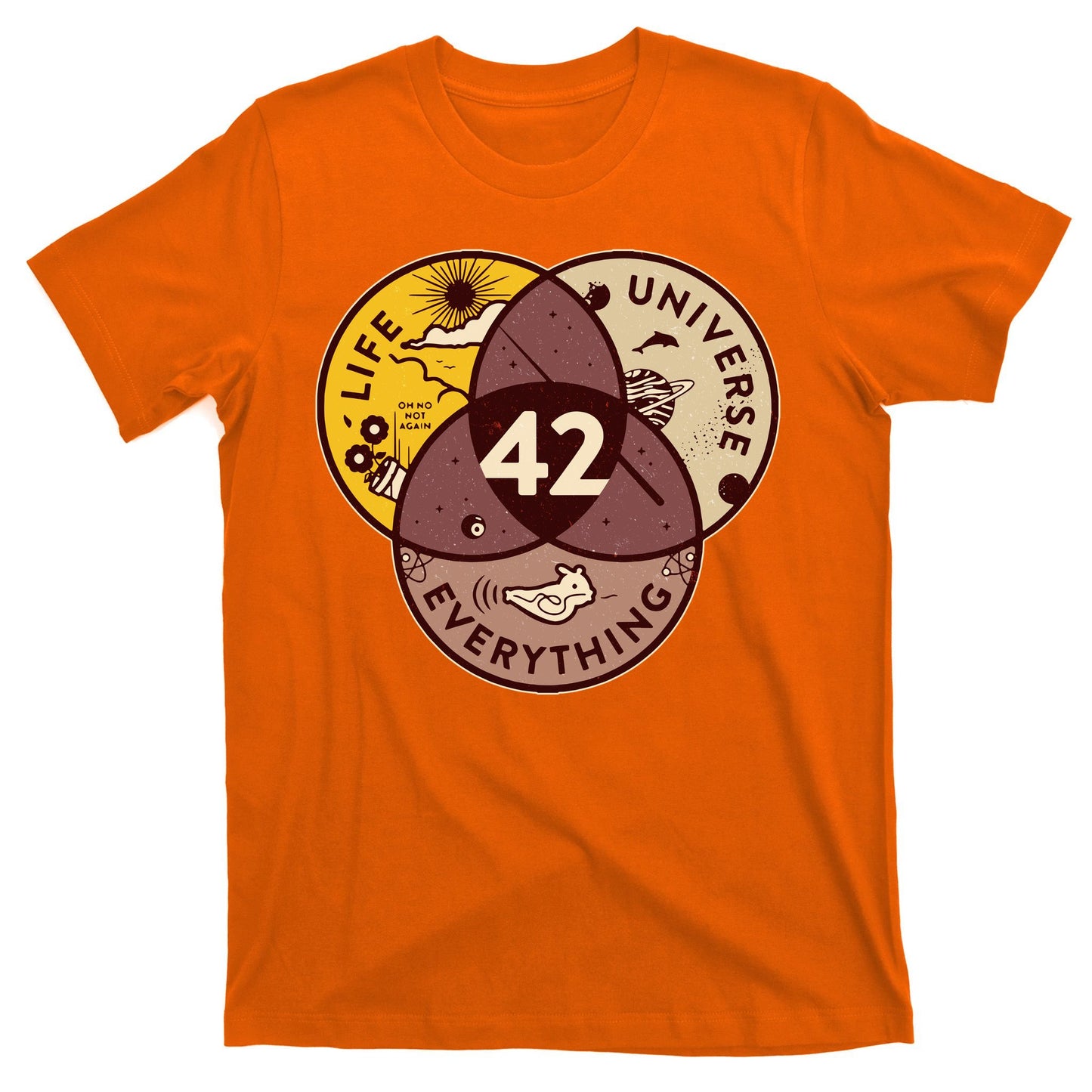 42 Answers To Life Universe Everything Hitchhikers Galaxy Guide T-Shirt