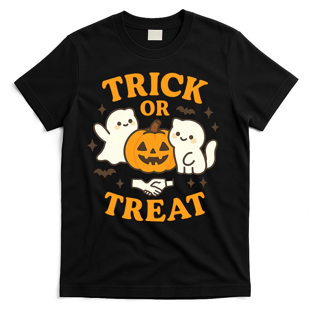 Kawaii Ghost Halloween Shirt – Cute Trick or Treat Pumpkin Tee Classic T-Shirt