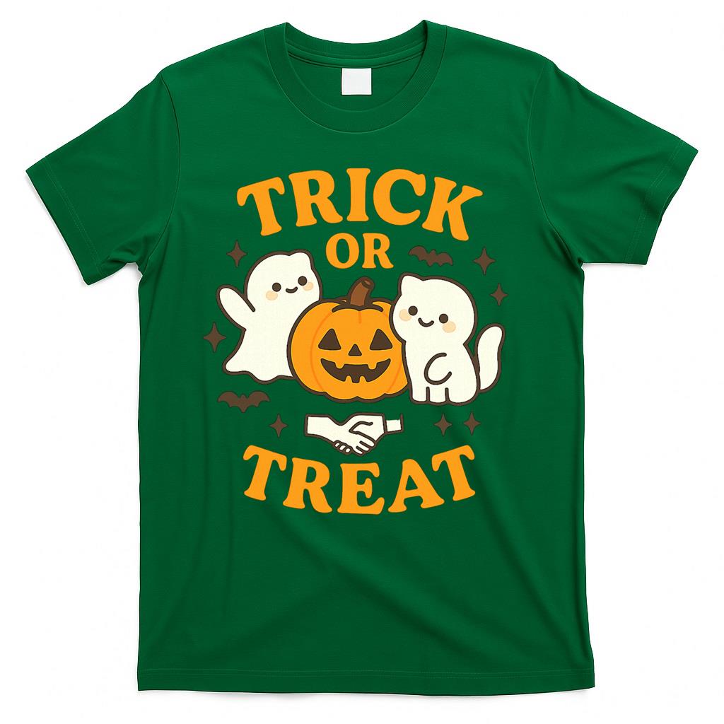 Kawaii Ghost Halloween Shirt – Cute Trick or Treat Pumpkin Tee Classic T-Shirt