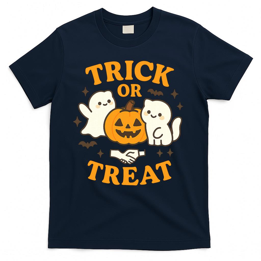 Kawaii Ghost Halloween Shirt – Cute Trick or Treat Pumpkin Tee Classic T-Shirt