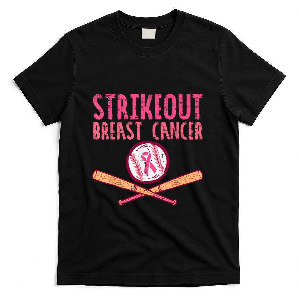 Strike Out Breast Cancer Baseball Fight Awareness Men Women T-Shirt