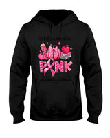 In October We Wear Pink Apple Teacher Pumpkin Breast Cancer T-Shirt