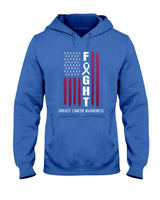 USA Pink Flag Breast Cancer Awareness Month - On Back T-Shirt
