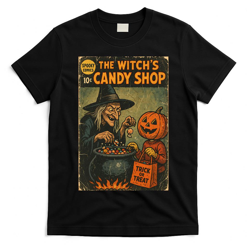 The Witchs Candy Shop - Nostalgic Halloween Cover Classic T-Shirt