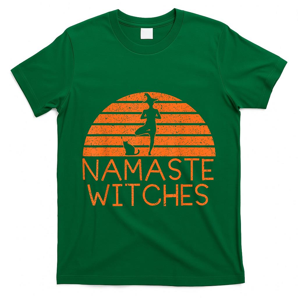 Namaste Witches Halloween Yoga Spooky Trick Or Treat T-Shirt
