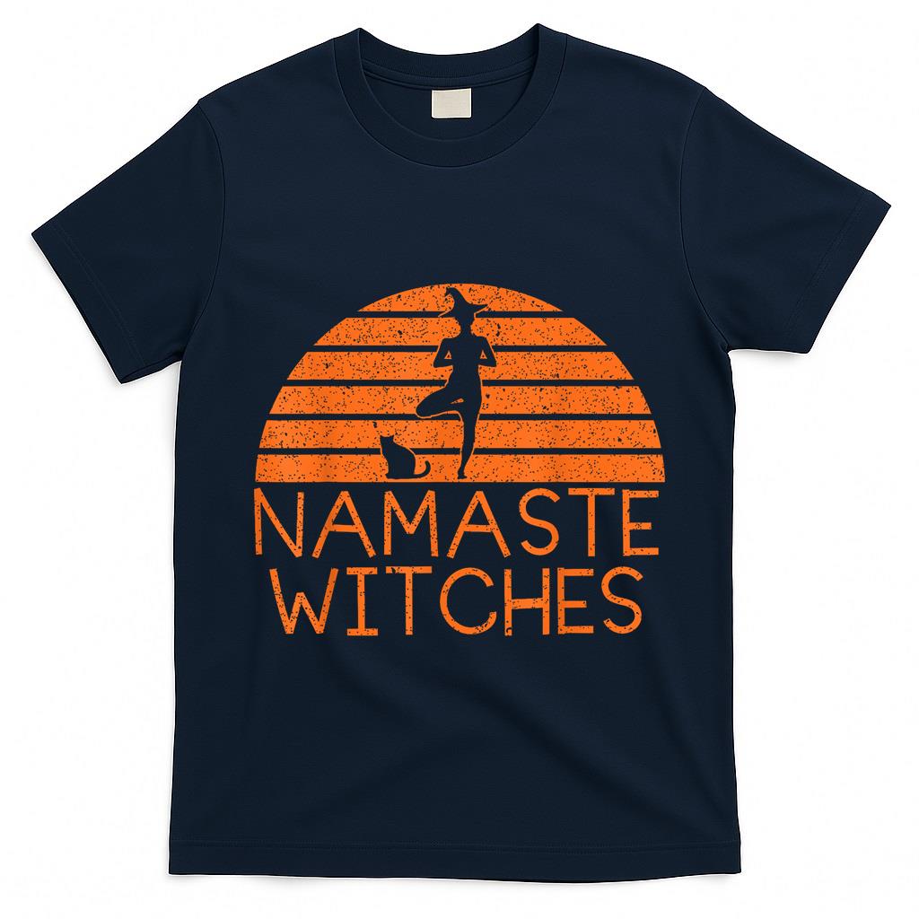 Namaste Witches Halloween Yoga Spooky Trick Or Treat T-Shirt