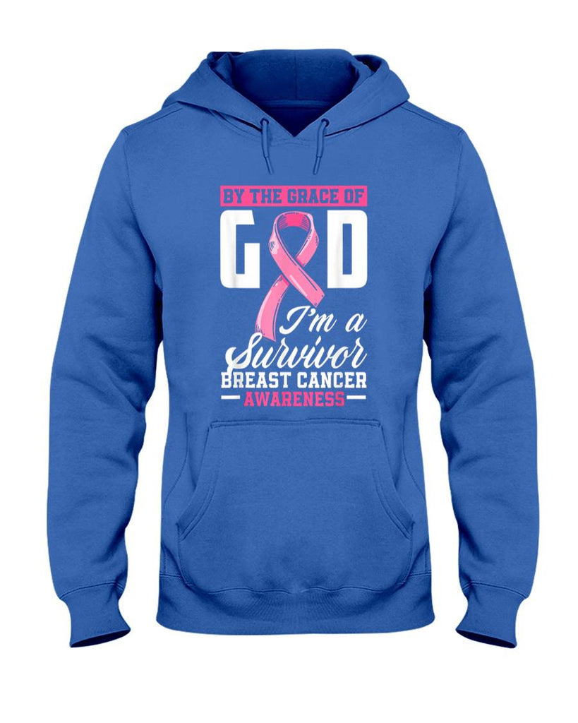 By The Grace God Im A Survivor Breast Cancer Survivor T-Shirt