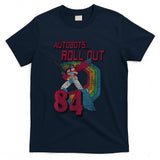 Retro Nostalgia - Transformers Autobots Retro Roll Out 84 Rainbow Stripe T-Shirt