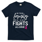 In this family no one fights alone breast cancer gift T-Shirt