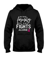In this family no one fights alone breast cancer gift T-Shirt